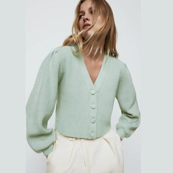 ZARA V-Neck Cardigan NWT - Picture 4 of 10